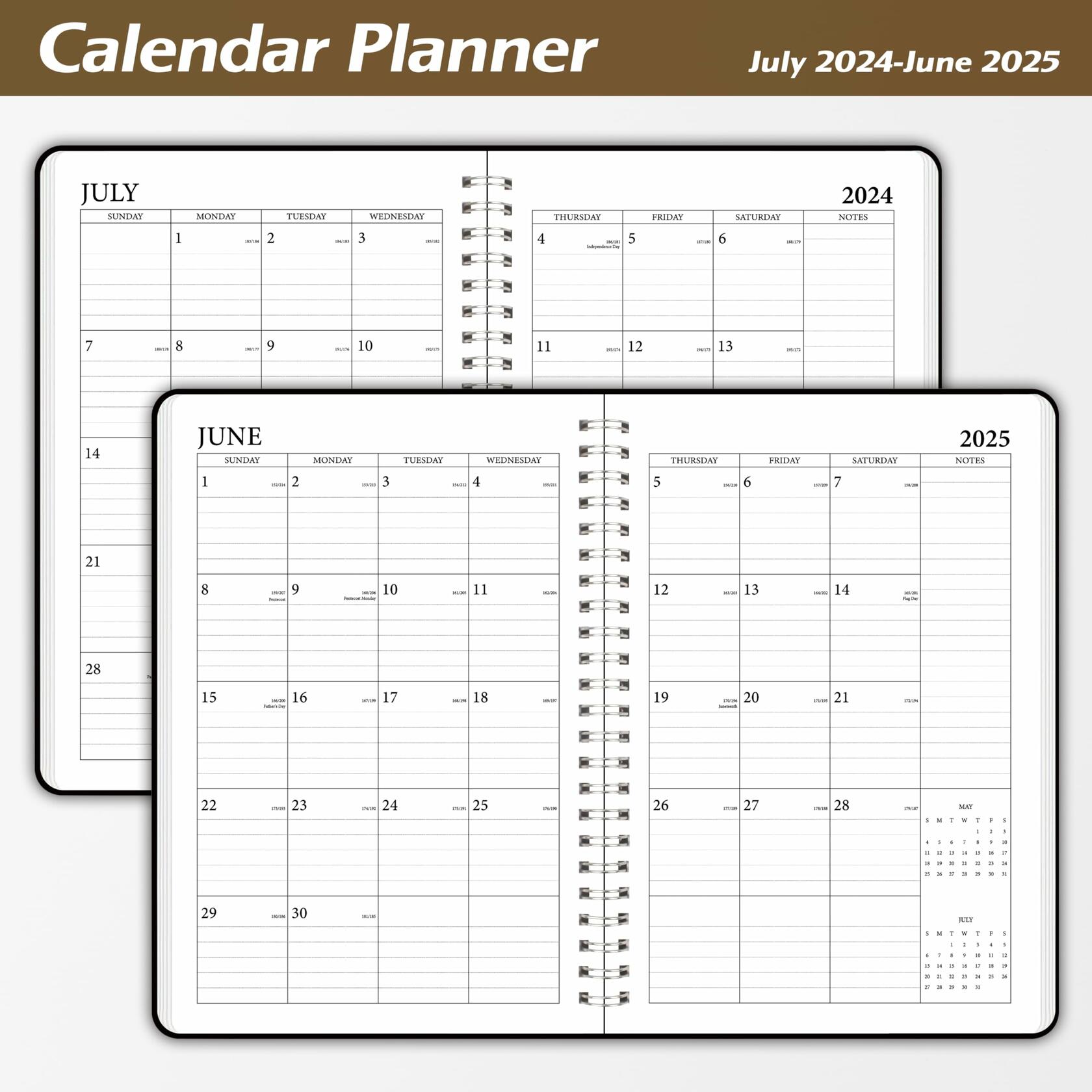 Weekly Planner 2024-2025 5.7x8.3in Academic Monthly Organizer Calendar