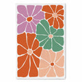 OFJE Boho Abstract Floral Kitchen Towels 16x24 Set of 2 Boho Retro Decor