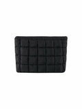 Verdusa Women's Puffy Quilted Makeup Bag Cosmetic Clutch Black One-Size