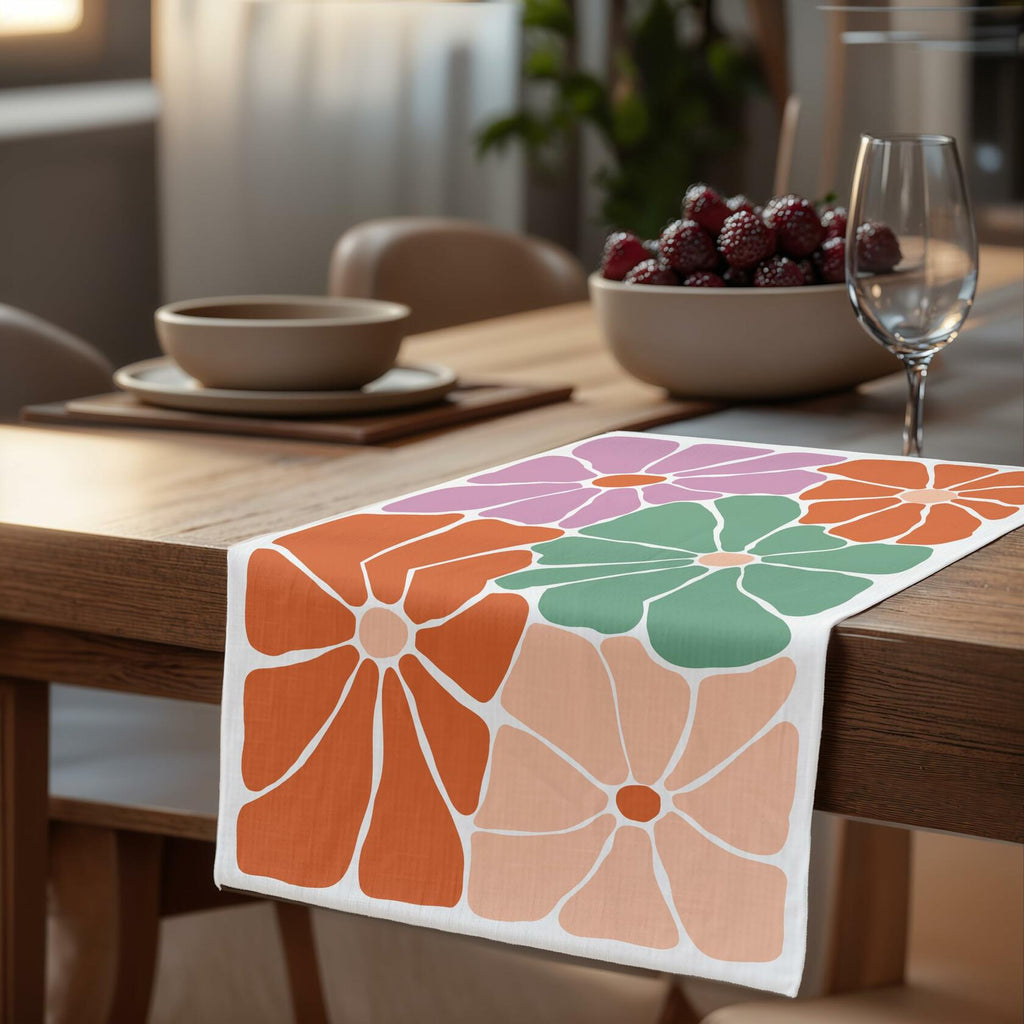 OFJE Boho Abstract Floral Kitchen Towels 16x24 Set of 2 Boho Retro Decor