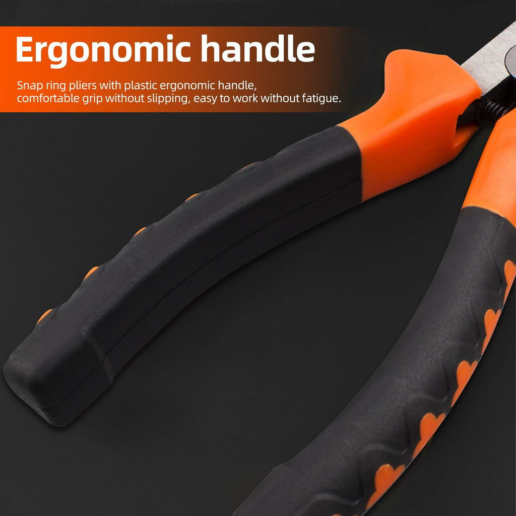 NOEAIKE 4-Pack 7" Snap Ring Pliers Set Internal External Circlip with Pouch