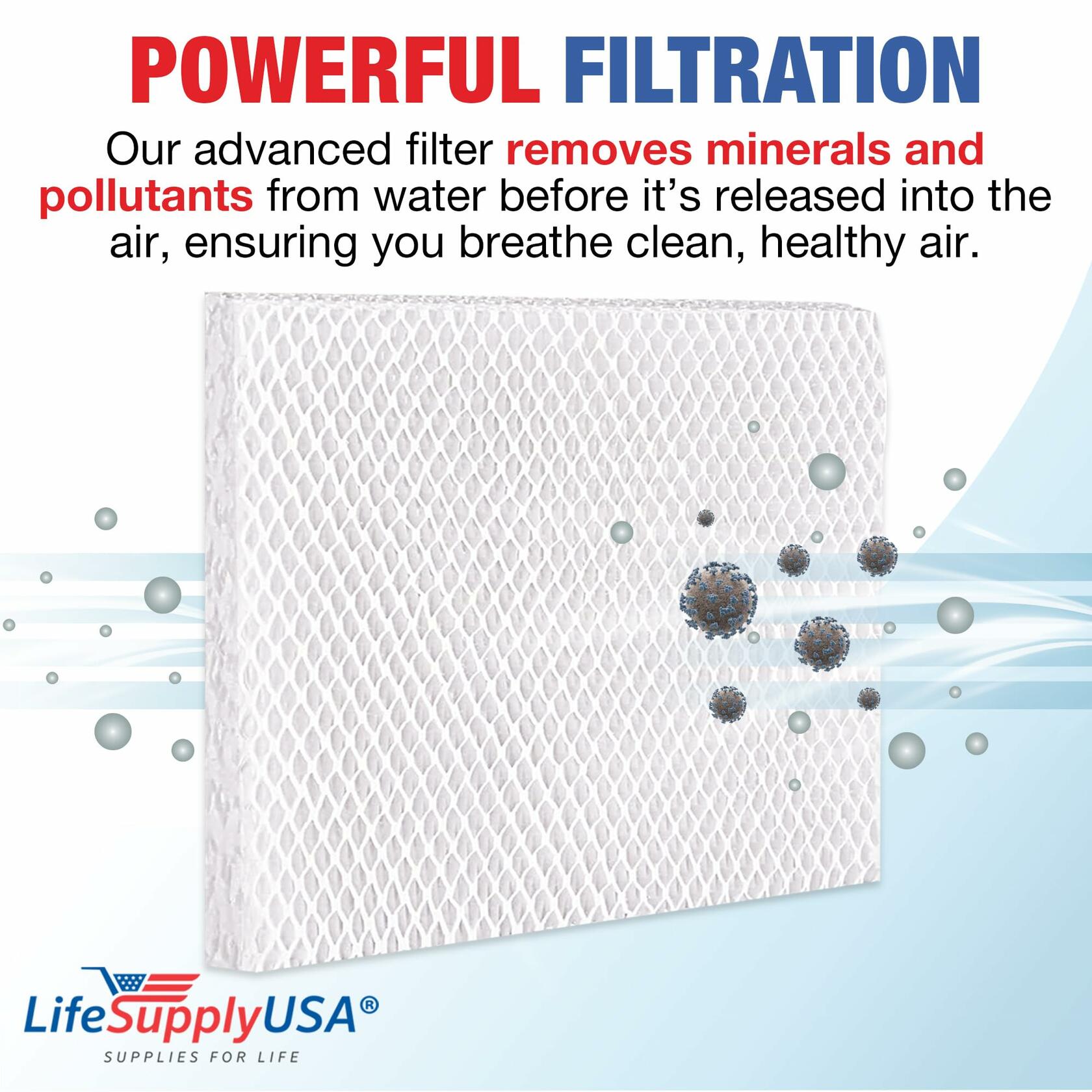LifeSupplyUSA Humidifier Filter Replacement Pad Compatible Honeywell HAC-801