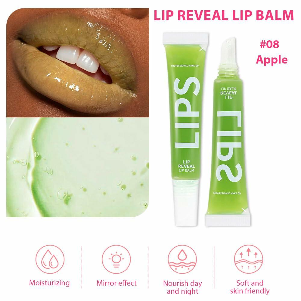 Mirror Fruit Lip Oil Hydrating Gloss Balm 08#Apple Natural Moisturizing