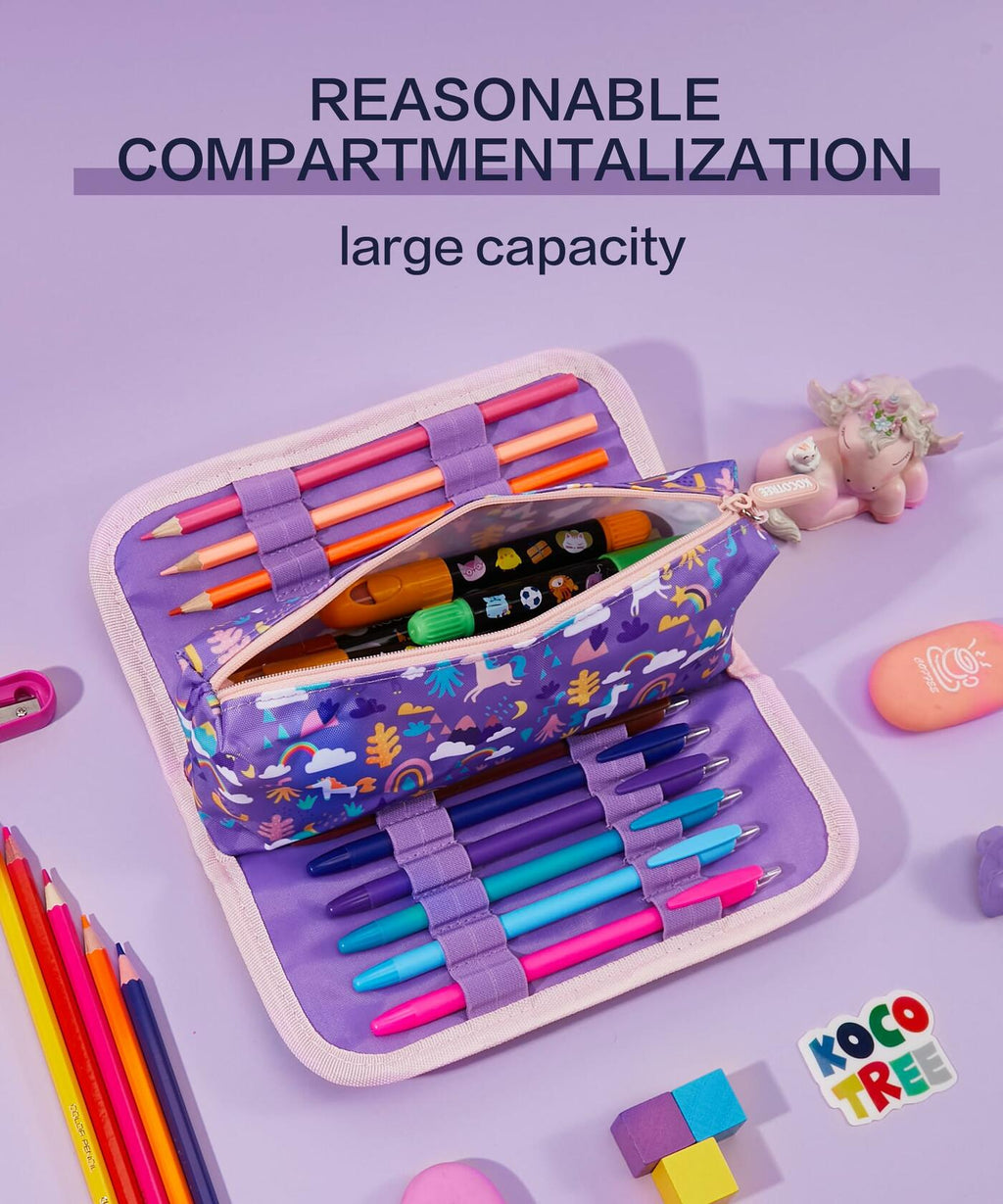 NPNGMYR Large Capacity Pencil Case Multi-Slot Organizer Bag for Girls Teens