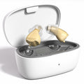 OTC Rechargeable Hearing Aids for Seniors Noise Cancellation Beige