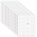 Lnngub Nail Art Stickers French Gradient Stripes White 12 Sheets