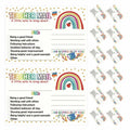 NUOBESTY 50pcs Rainbow Classroom Behavior Incentive Postcards for Teachers