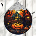 The Haunted House Stained Glass Christmas Ornament Holiday Decoration