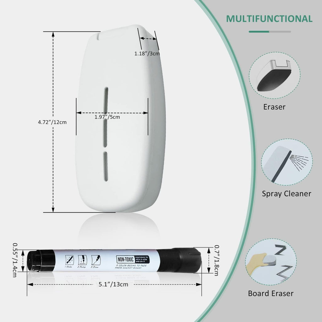 ZHIDIAN Dry Erase Board Eraser with Spray White Microfiber Pads