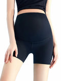 Maternity Yoga Shorts Over Belly Bump UV Block Buttery Soft Black Size S
