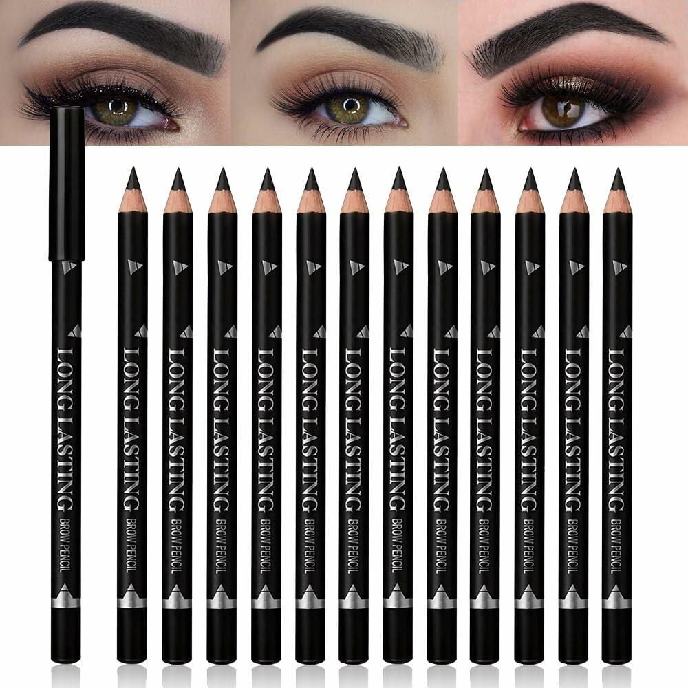 Magic Microblade Eyebrow Pen 4-Tip Precise Contouring Waterproof 2Pcs Black