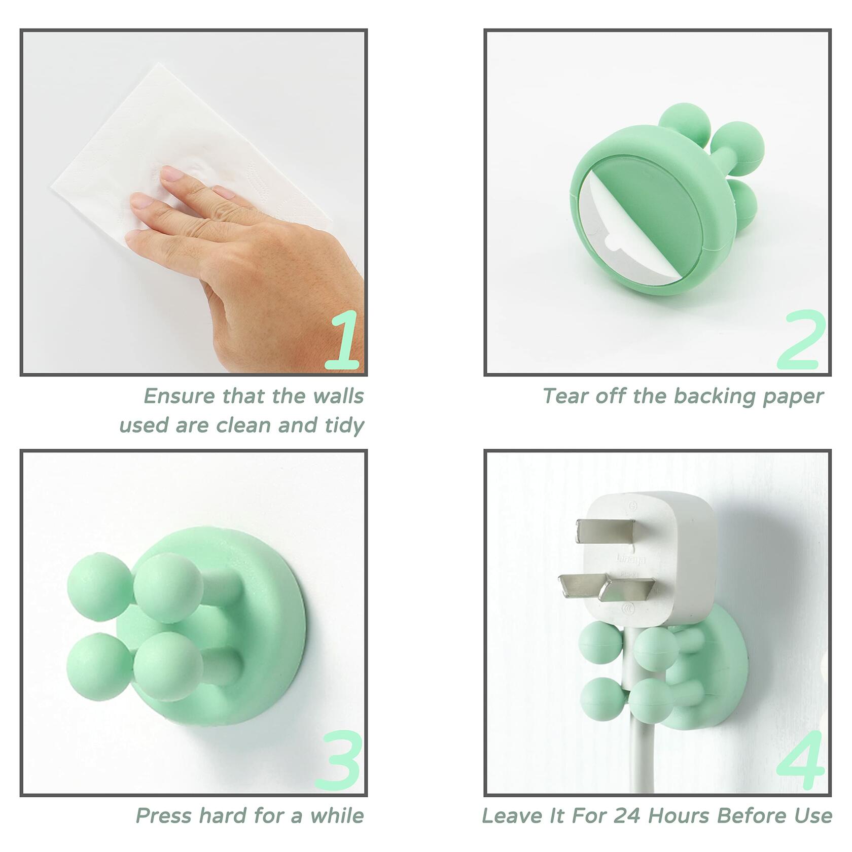 3 Pcs Silicone Toothbrush & Razor Holder Waterproof Self Adhesive Hook