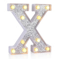Foaky Silver Light Up Letter X Party Decoration Birthday Christmas Gift