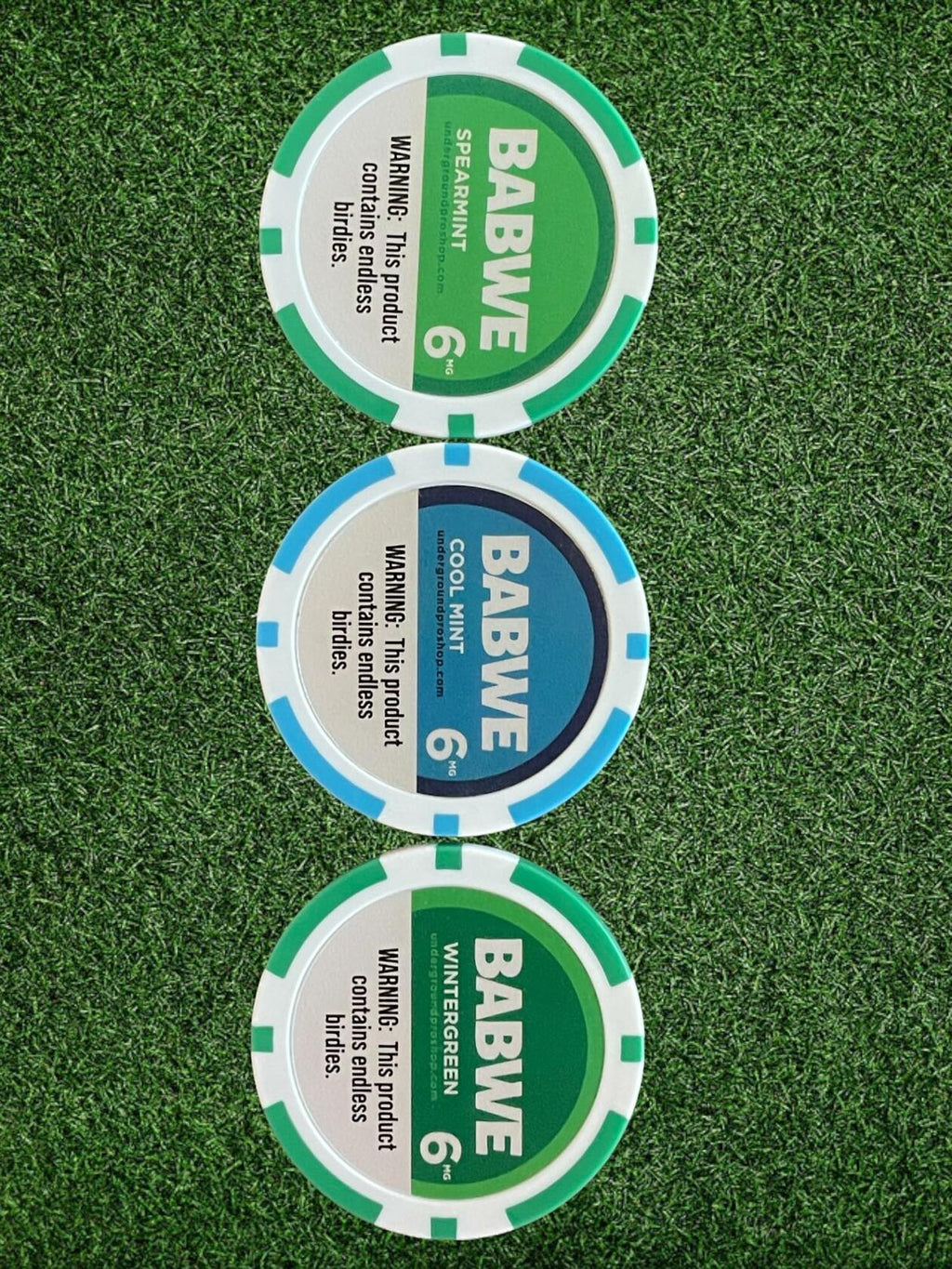 Generic Babwe ZYN Golf Ball Marker Poker Chip Style Cool Mint
