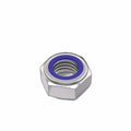 TESILANG M4 Nylon Insert Hex Lock Nuts 304 Stainless Steel Bright Finish 100pcs