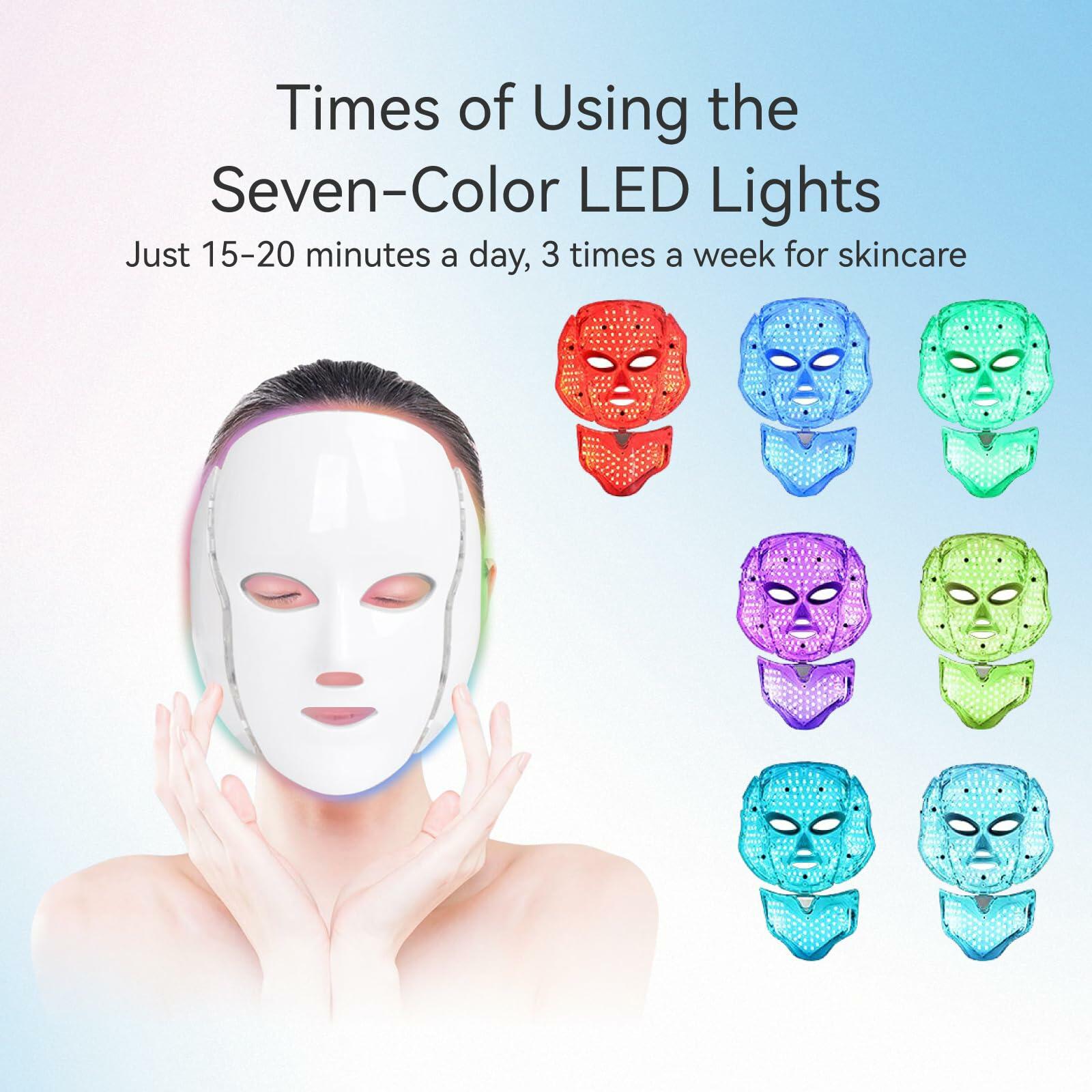 DELOO LED Facial Mask Device Seven-Colors Light Multi-Color Therapy