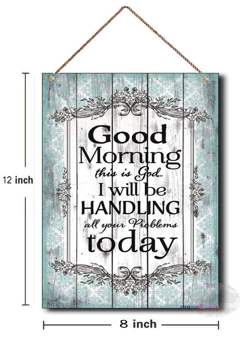 ELEtina Rustic Wooden Sign Friday Night Lights Quote 8x12 inch