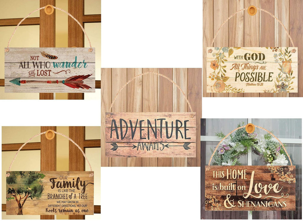 ELEtina Rustic Wooden Sign Friday Night Lights Quote 8x12 inch
