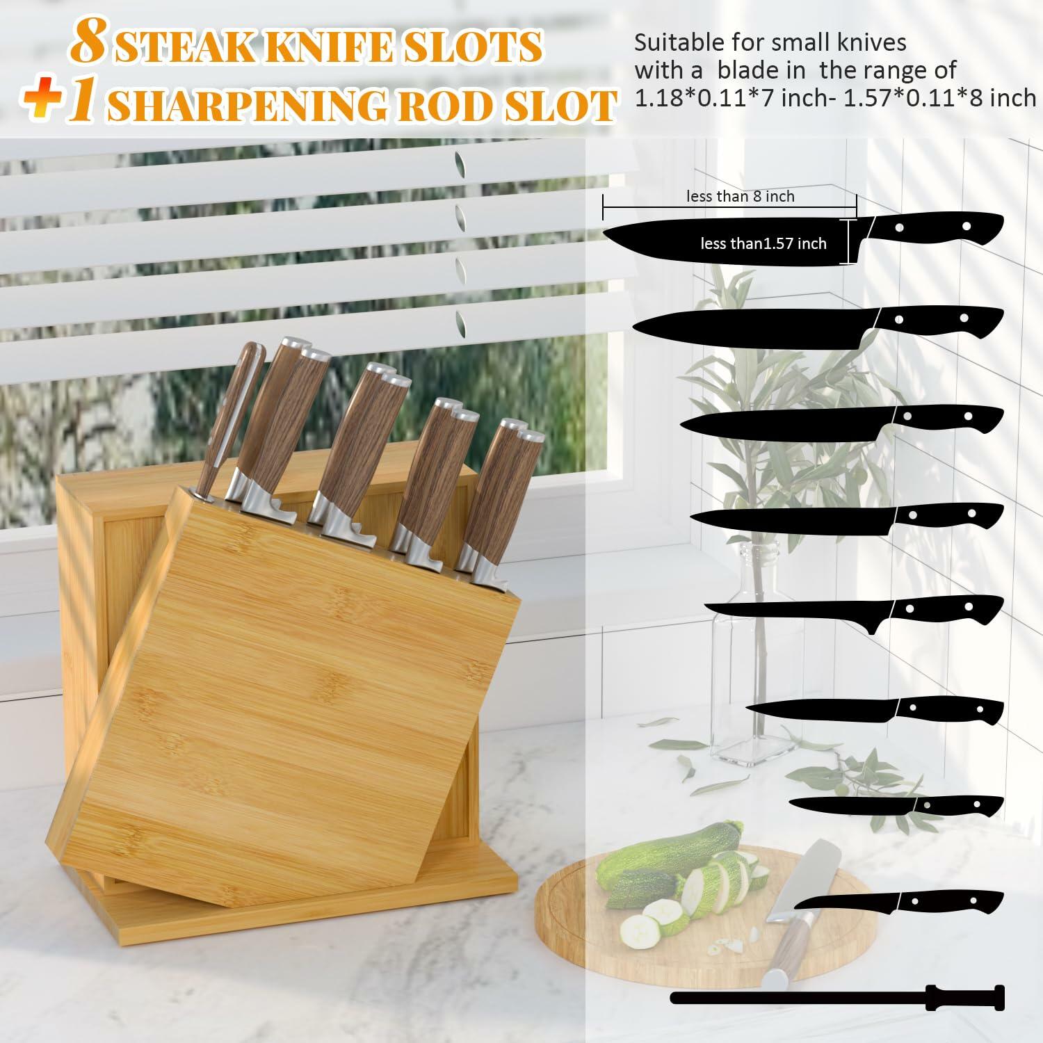 Food Storage Bag Organizer 2-in-1 Knife Block Countertop Multi-size