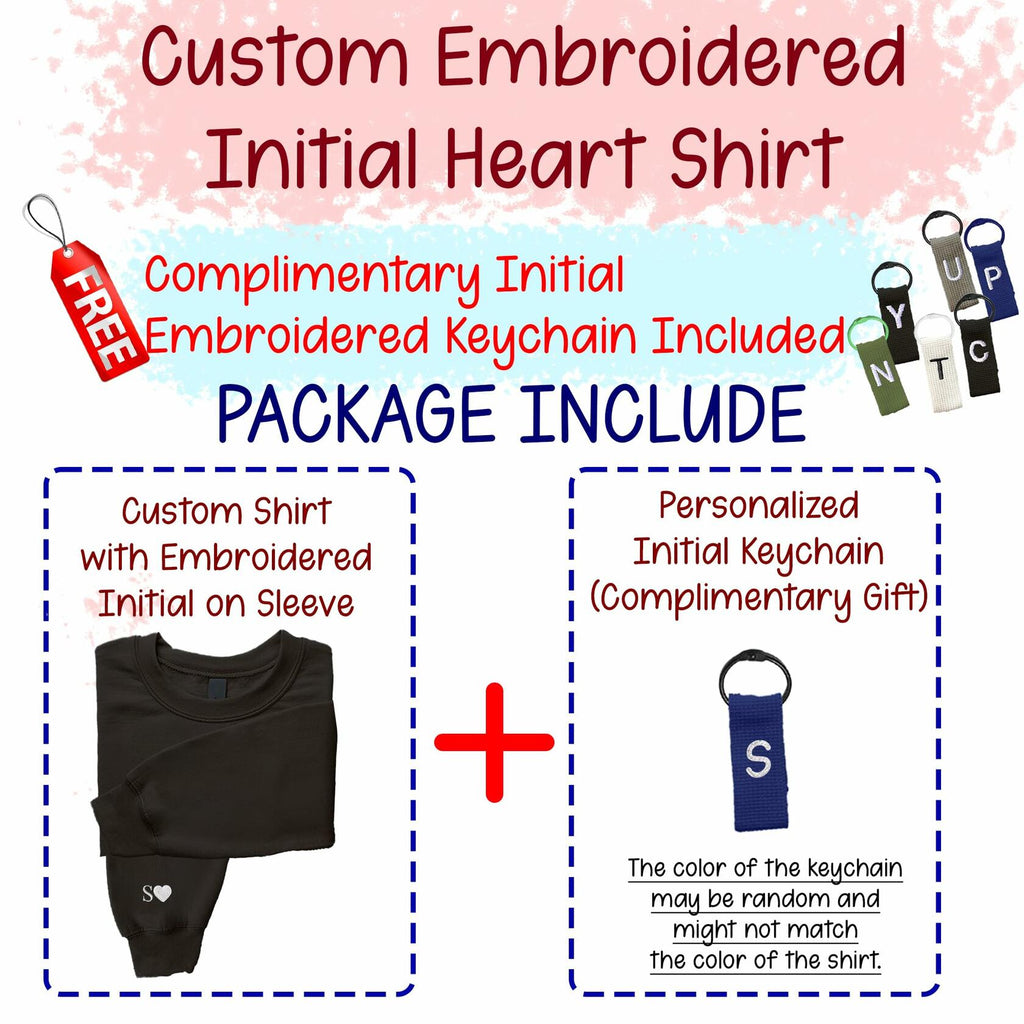 GODMERCH Custom Embroidered Heart Sweatshirt Black Size L