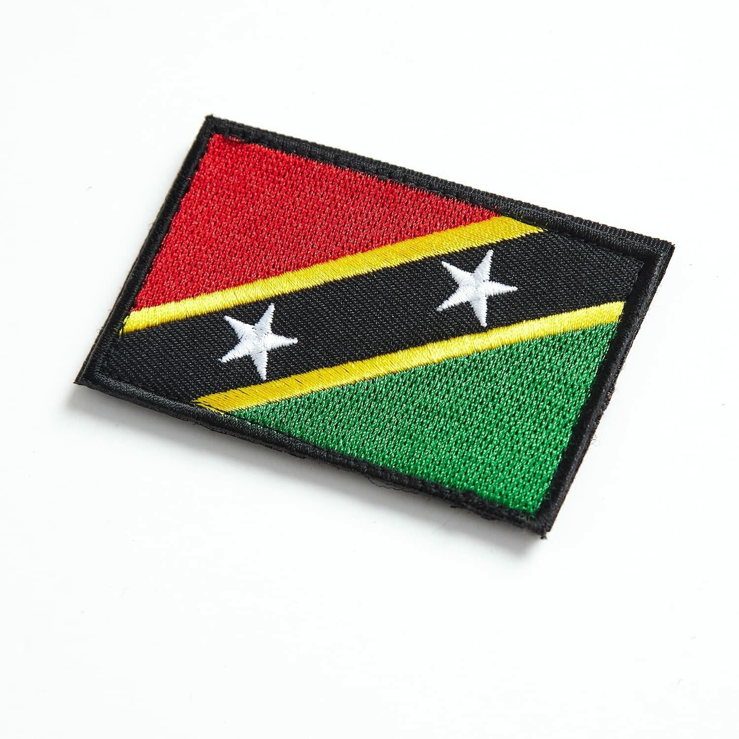 stidsds 2 Pack Saint Kitts and Nevis Flag Embroidered Patches Tactical