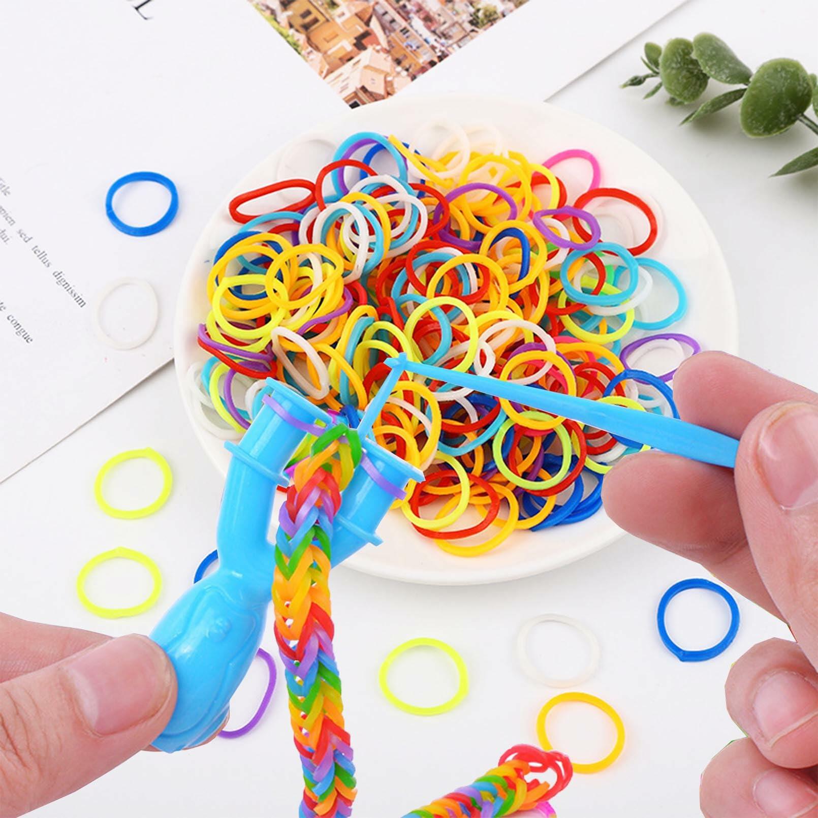 MEGANEOPRE Loom Bracelet Bands Kit 4500+ Pcs 15 Colors Clips Hooks Loom