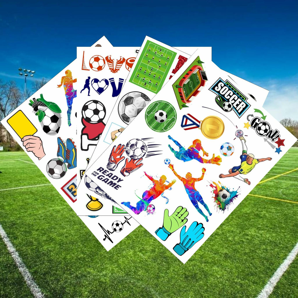 Soccer Temporary Tattoos Sport Theme Birthday Party Favors Decorations 96 PCS