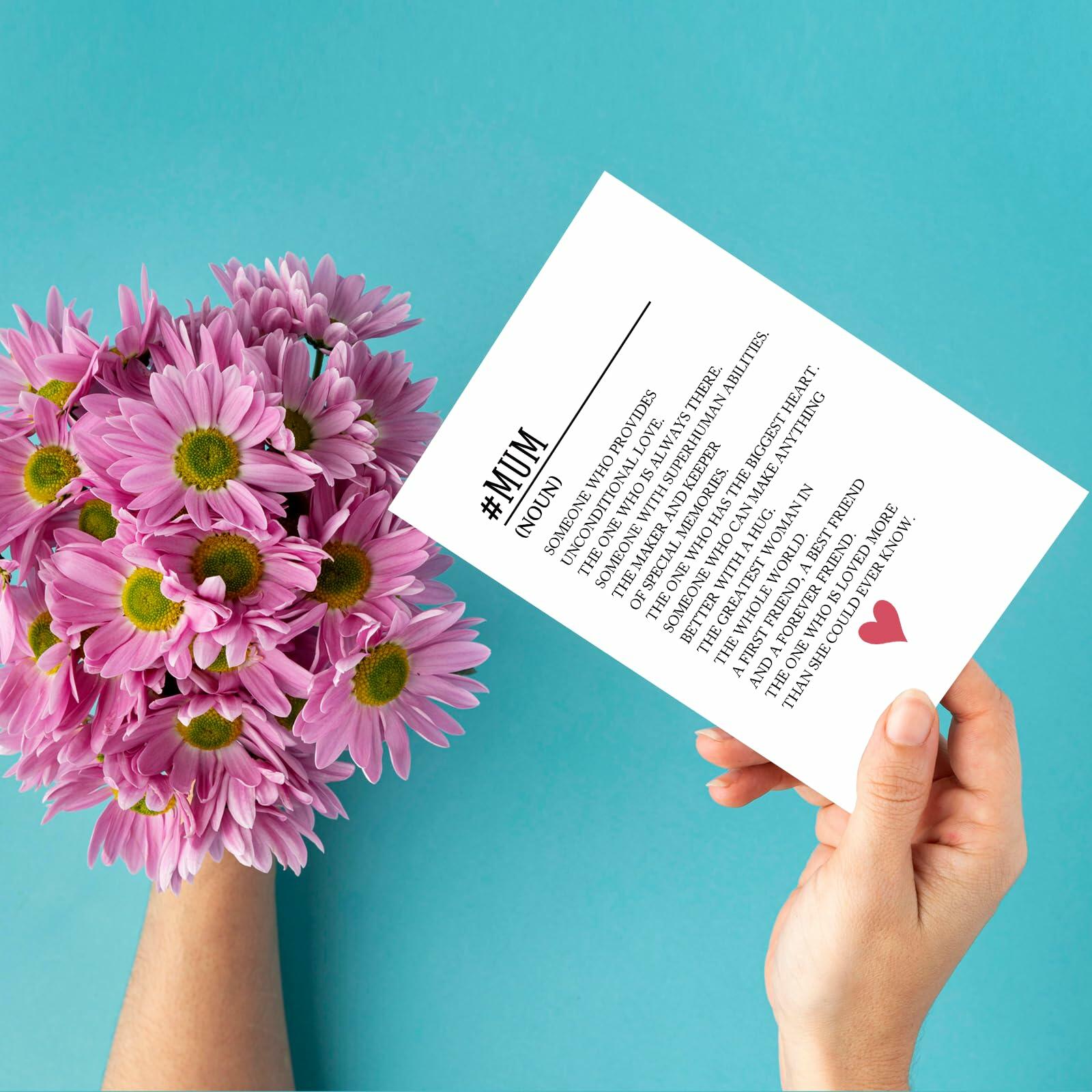 MOCO PAPER Happy Mom Birthday Card Mother's Day Gift Card From Son Daughter