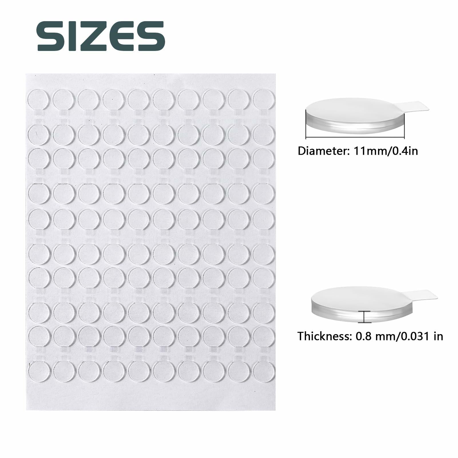 Adhesive Stick Dots Two-Sided Mounting Putty 0.4"x0.4" 600pcs Clear