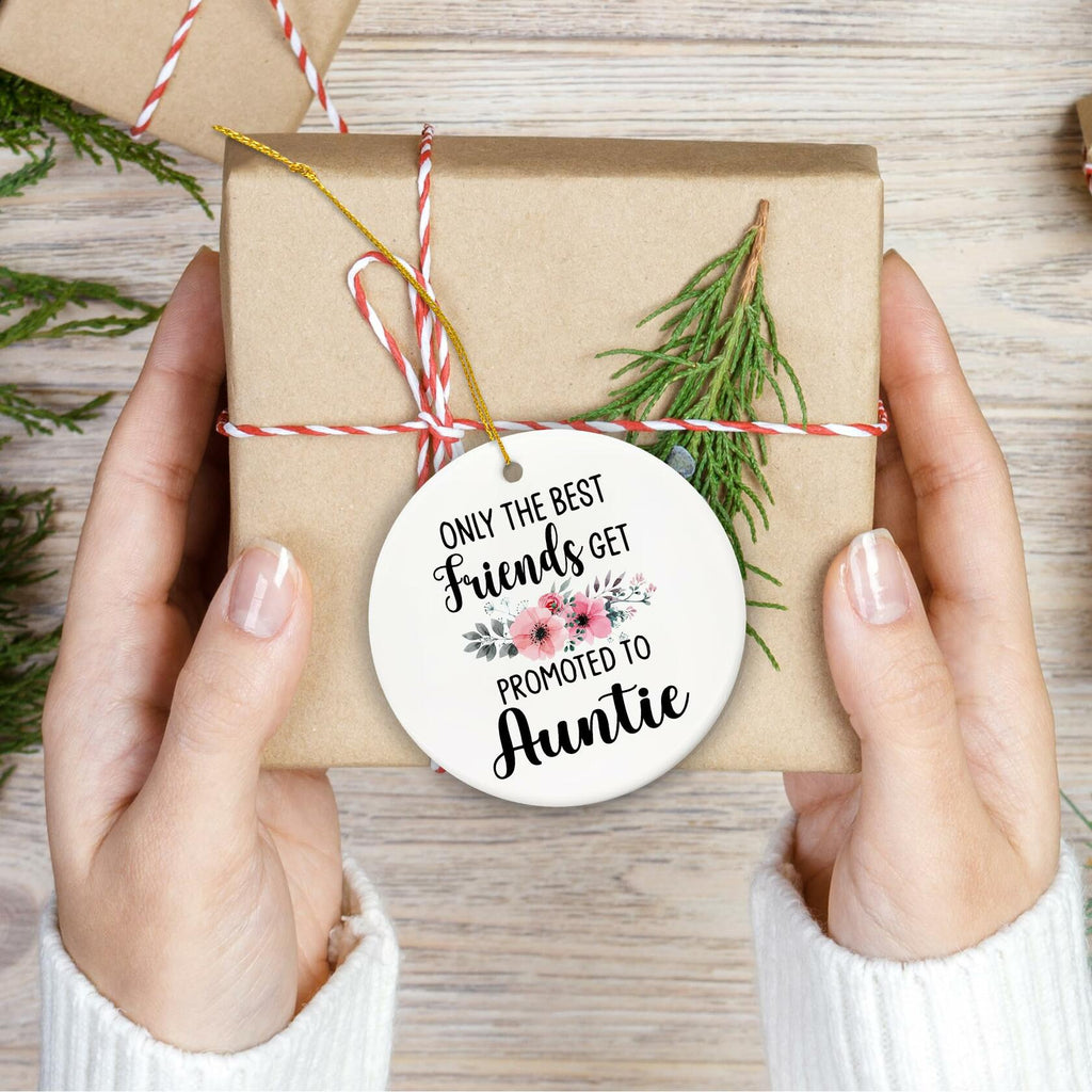 Voatok Promoted to Auntie Ornament Pregnancy Announcement Gift Decor
