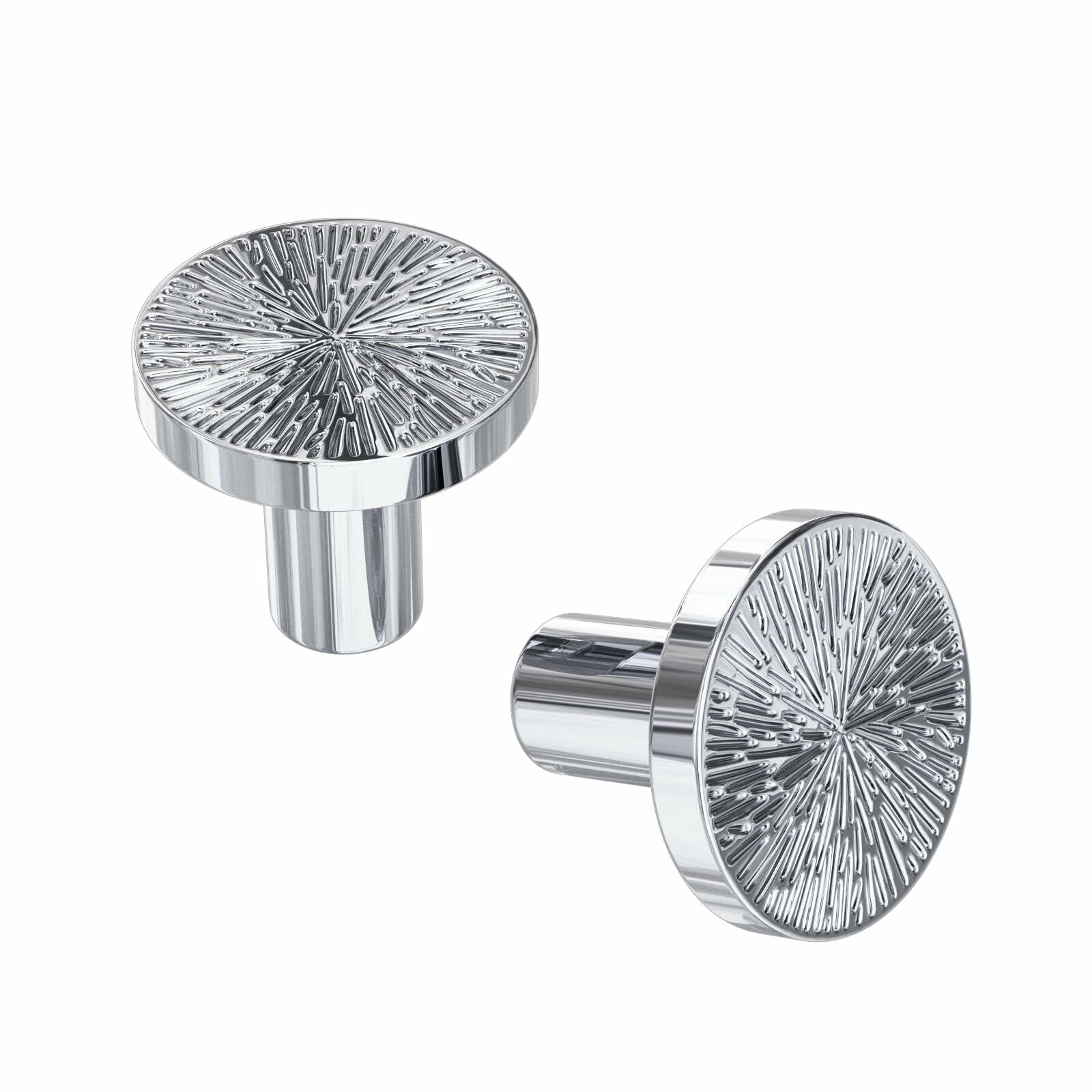 Rergy 10 Pack Silver Zinc Alloy Drawer Knobs Cabinet Pulls Decorative Hardware