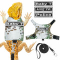 AnoleAir Bearded Dragon Adjustable Harness and Leash Green