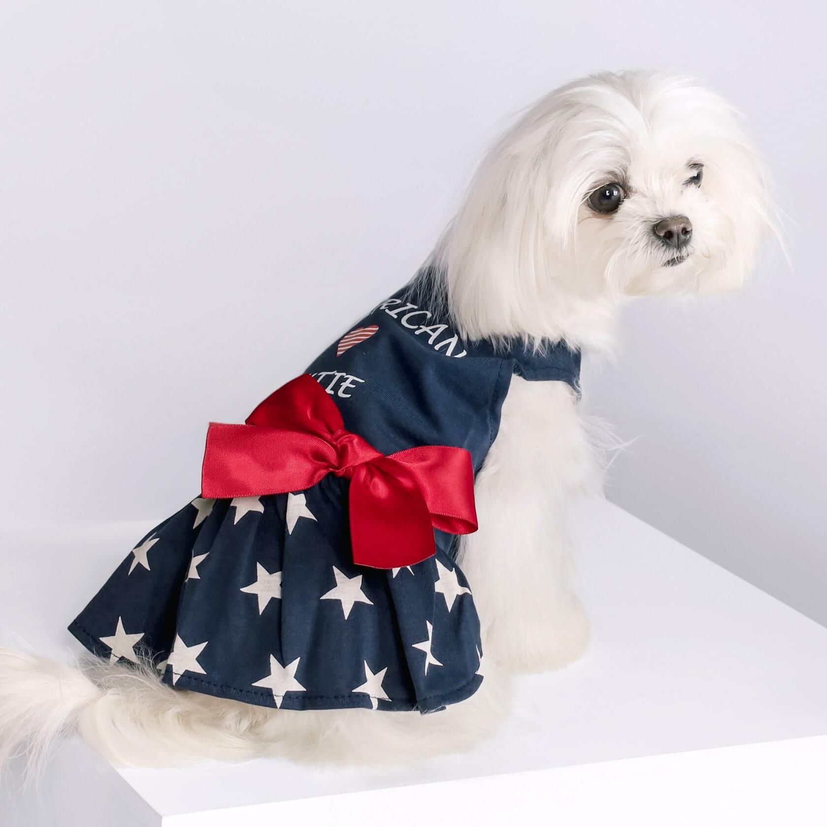 Fitwarm 100% Cotton Holiday Make A Wish Dog Dress Black Size XXS