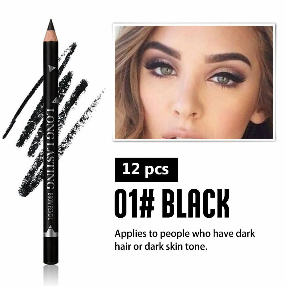 BestBy07/27 Magic Microblade Eyebrow Pen 4-Tip Waterproof Brown 2Pcs