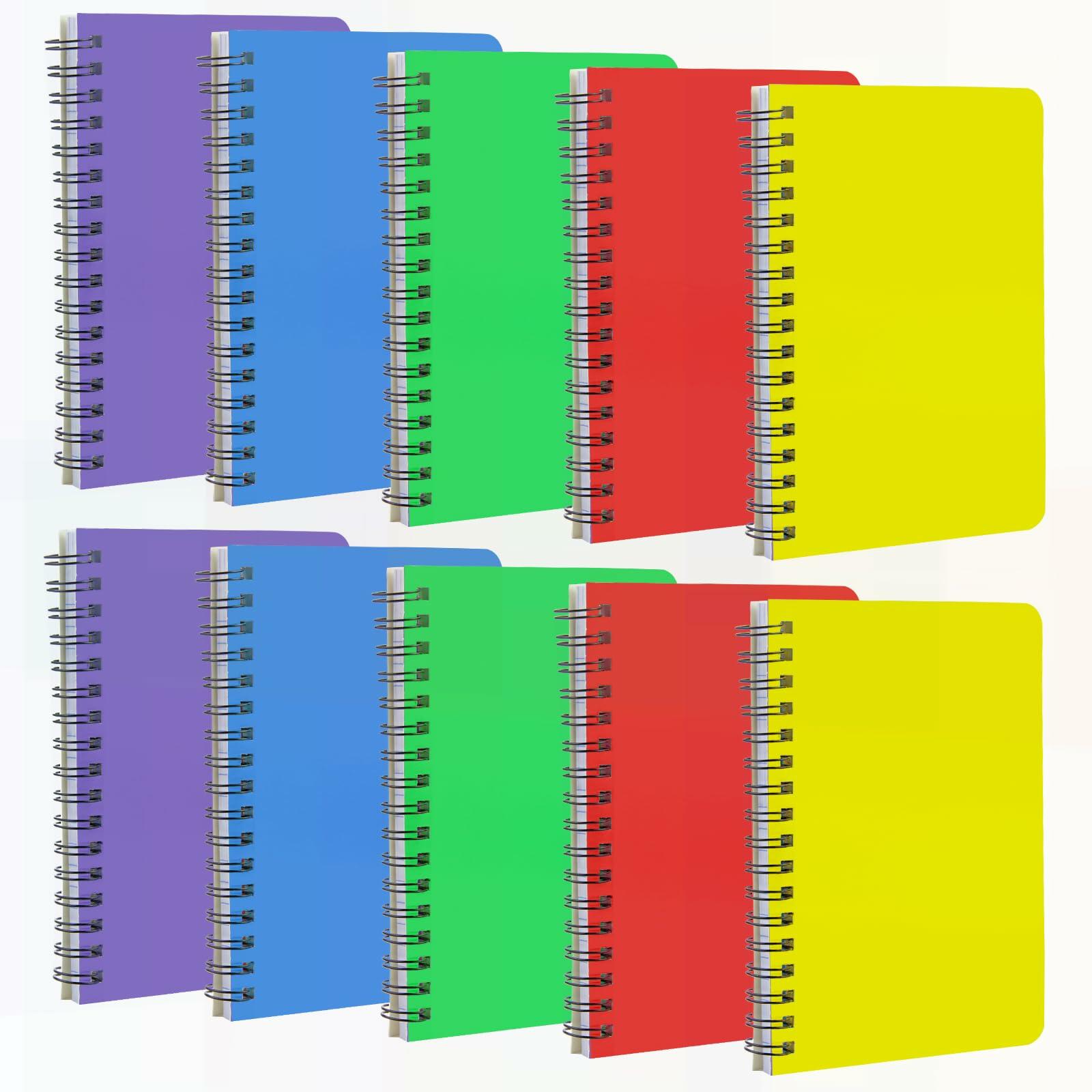 Fantasyon Spiral Memo Books 3x5in Lined 50 Sheets 10 Pack A7-Morandi