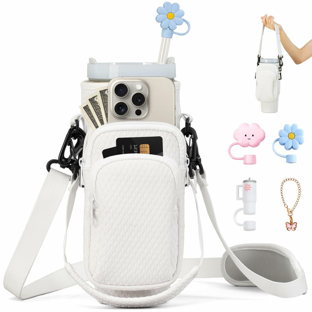 Stanley Cup 3D Embossed Neoprene 40oz Carrier Bag with Strap & Accessories