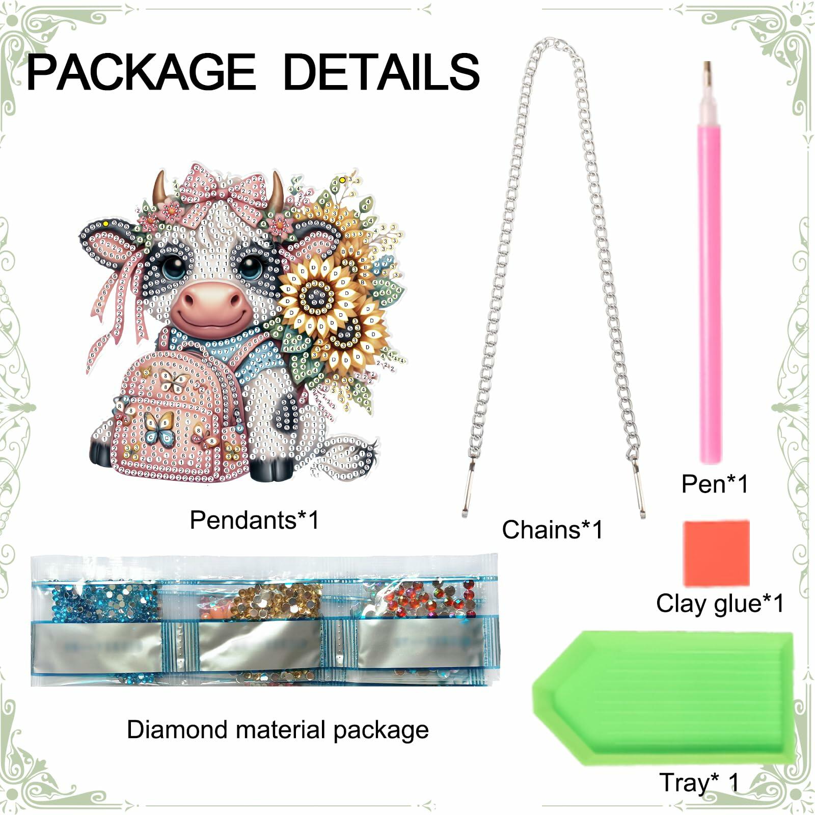 Tontut 5D Cow Diamond Art Painting Kit DIY Special Shape Wall Decoration