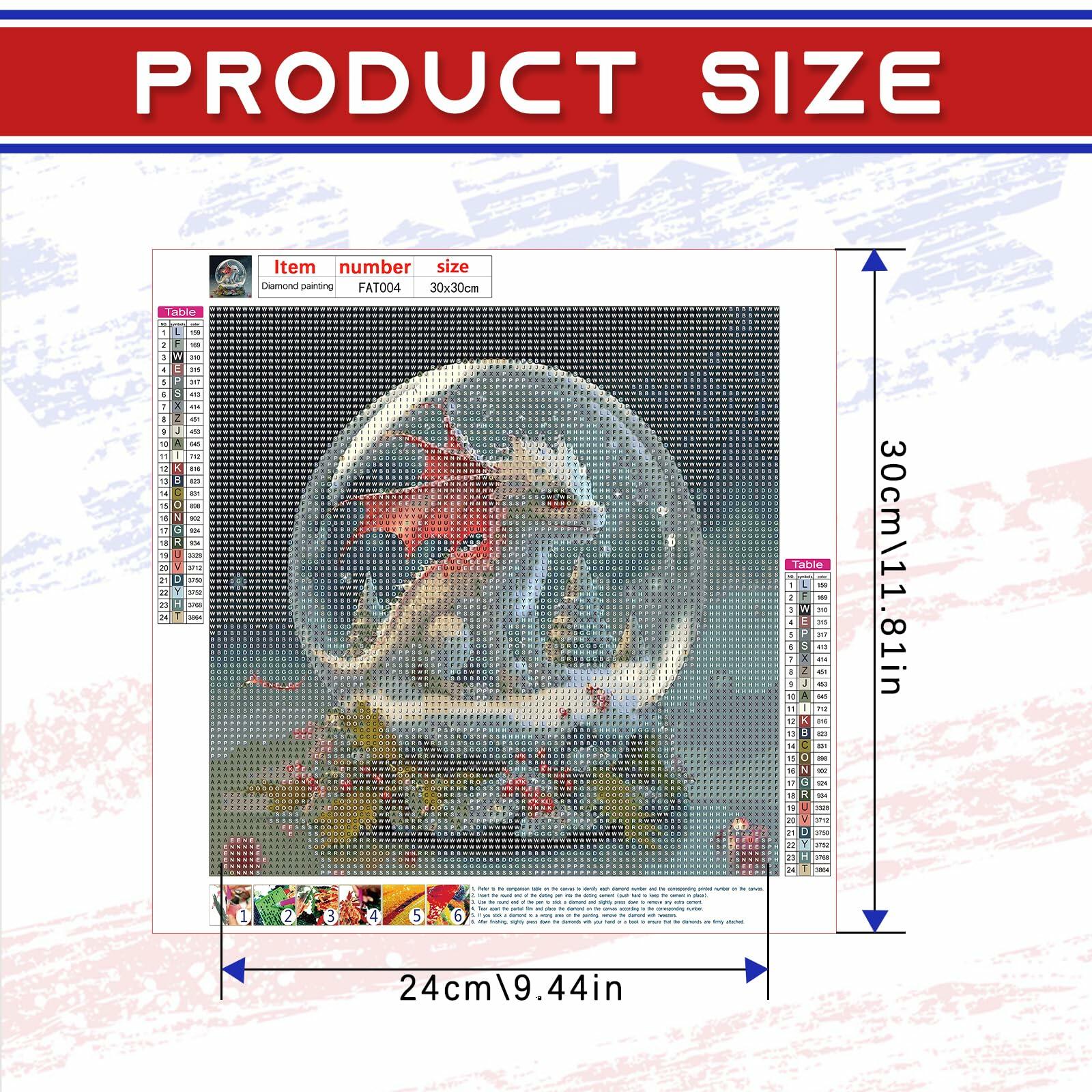 Focart Diamond Painting Kit 12x12 Bull Design Round Drill Crystal Rhinestone