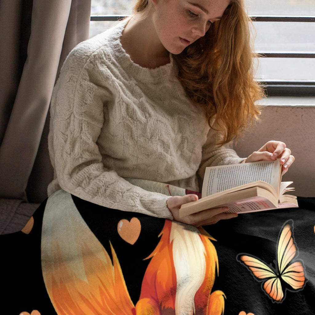 Just a Girl Who Loves Foxes Blanket Warm Soft Throw 40x50 Kids
