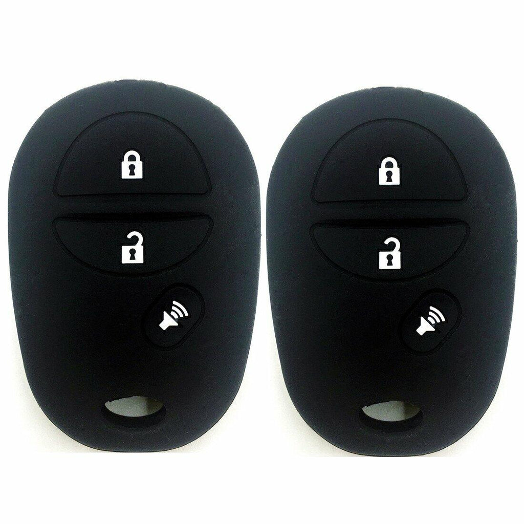 Ezzy Auto Silicone Key Fob Case Cover for Toyota Black Rose