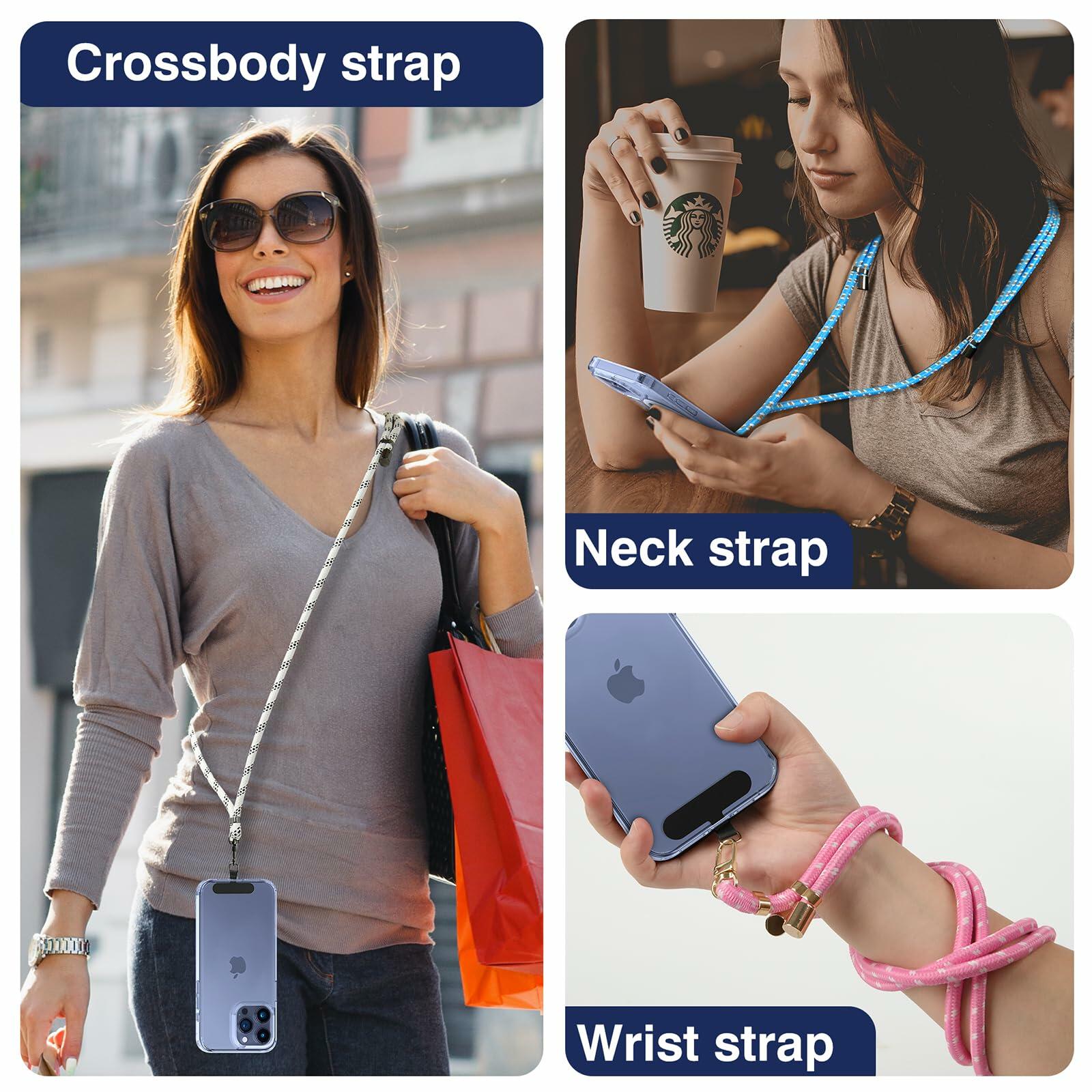 LOHASICDESIGN Adjustable Detachable Phone Lanyard Pink 31.5in