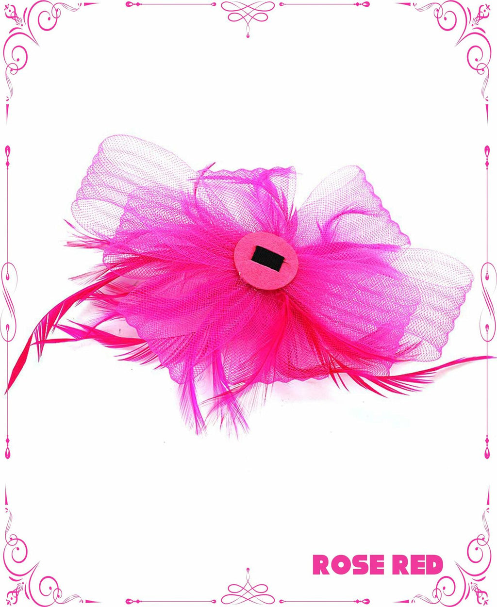Kidukso Derby Hat Women Vintage 20s 50s Fascinator Headband Clip Black