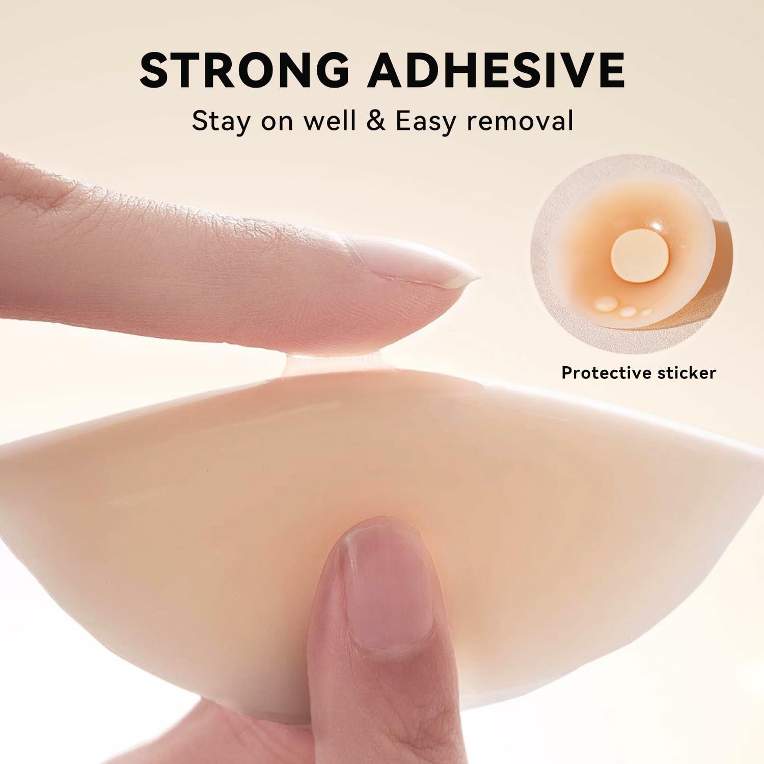 Victoriatourist Silicone Nipple Covers 2 Pairs Seamless Reusable Washable