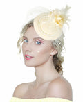 Kidukso Vintage Derby Fascinator Hat with Veil for Wedding Party