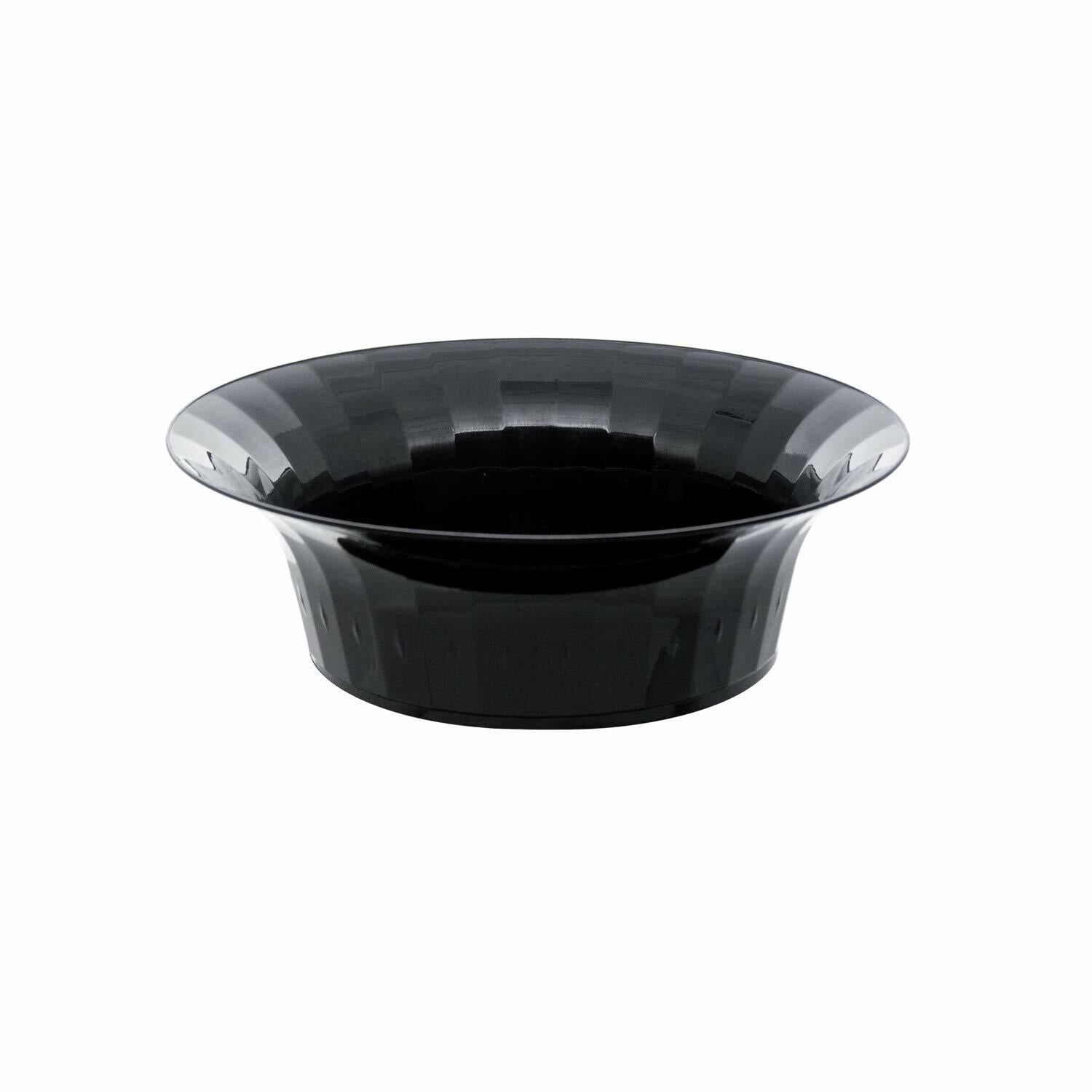 Party Essentials Deluxe Plastic Salad Bowls 10oz Black 20 Count