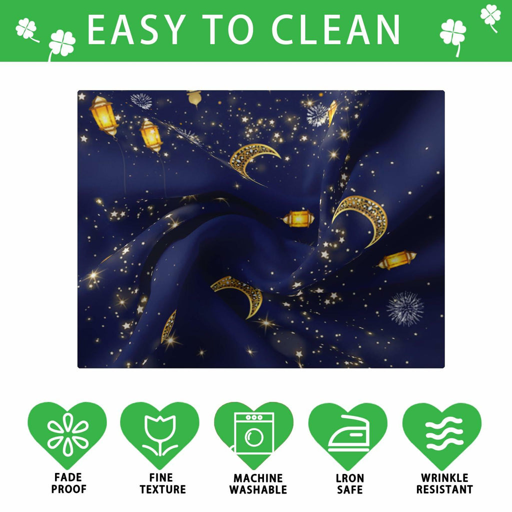 BOTB LIHM Eid Ramadan Tablecloth 60x84" Castle Lantern Stars & Moon