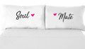 Soul Mate Satin Pillow Covers Set of 2 – Couple Long Distance Gift