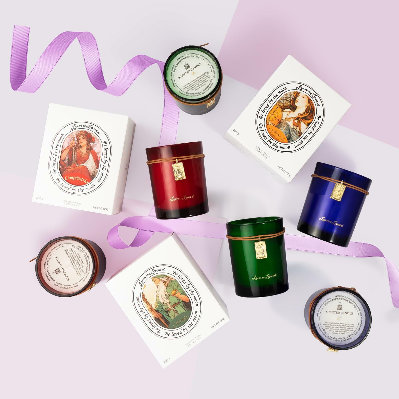 LunaLoved Tarot The Empress Rose Oud Soy Candle 230g Mood-Boosting
