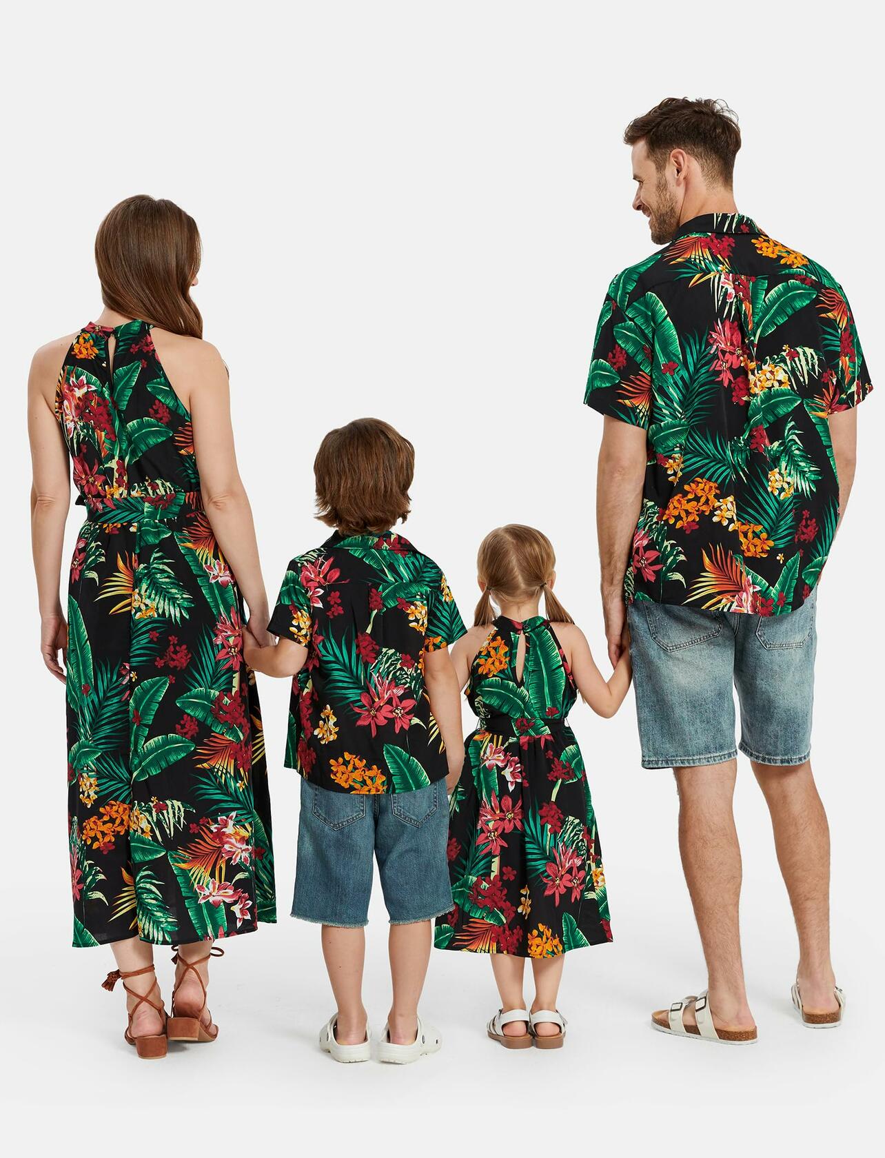 PATPAT Baby Girl Tropical Floral Romper Dress Green Size 12-18M
