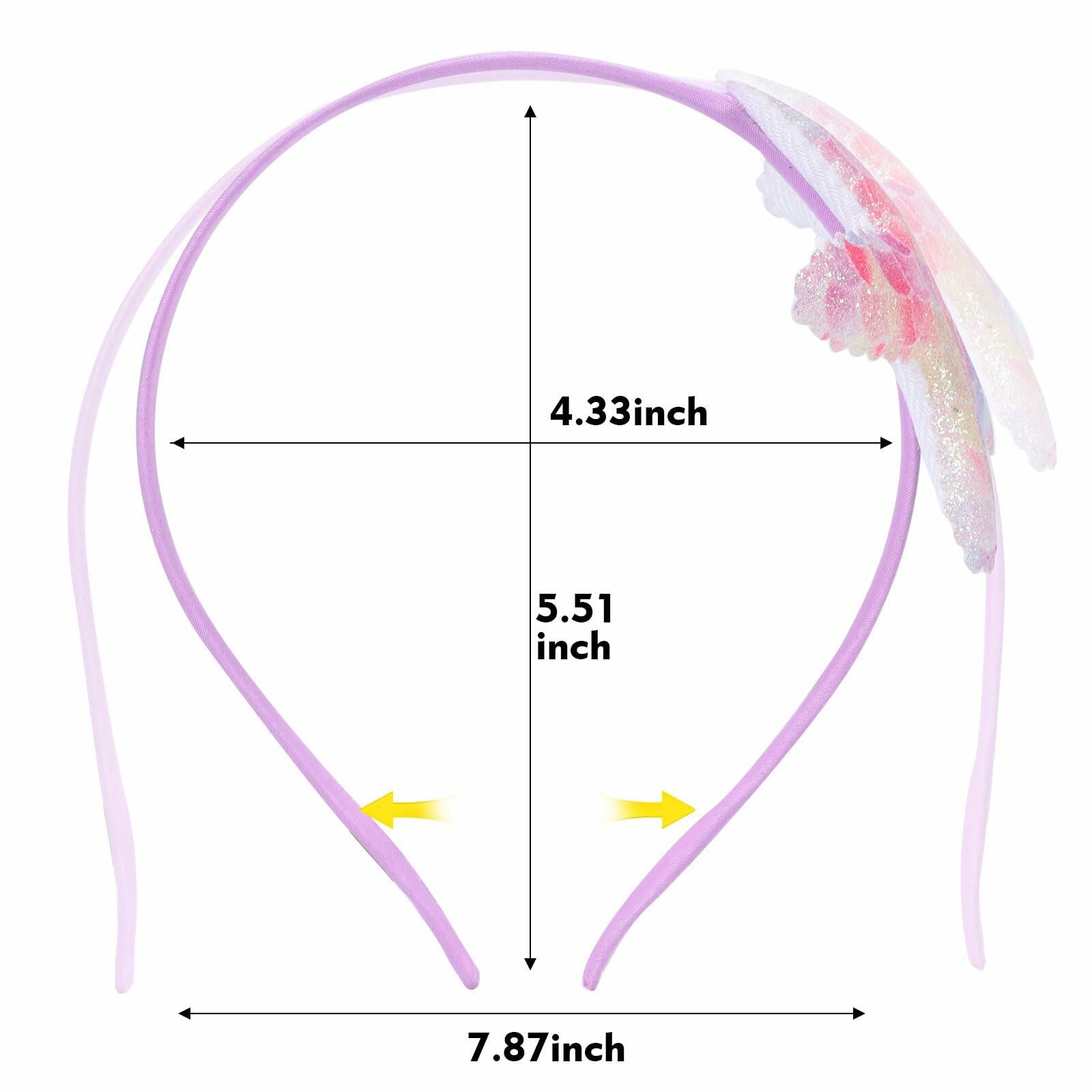 Geosoo Starfish Laser Mermaid Hair Band Lavender Glitter Hair Accessory